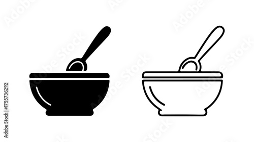 Mixing bowl with spoon with transparent background