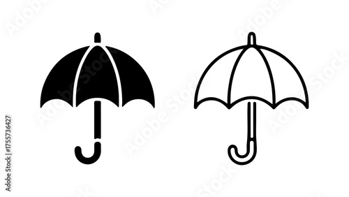 Umbrella icons with transparent background