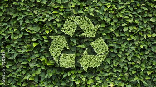 Eco-friendly Themed Recycling Symbol: Green Eco-friendly Recycling Symbol for Sustainability Campaigns, Minimalist Eco-friendly Recycling Symbol for Branding & Educational Materials
