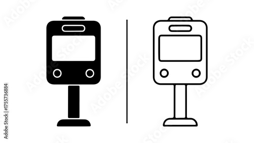 Subway train front view with transparent background