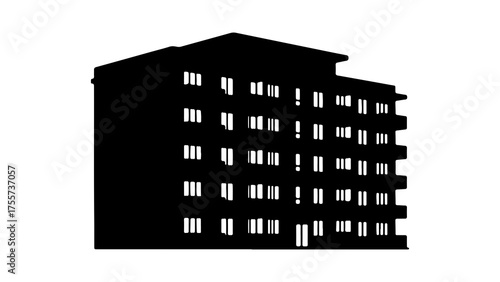 Modern building with transparent background