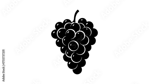 Bunch of grapes with transparent background