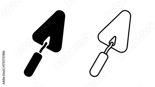 Trowel tool with transparent background