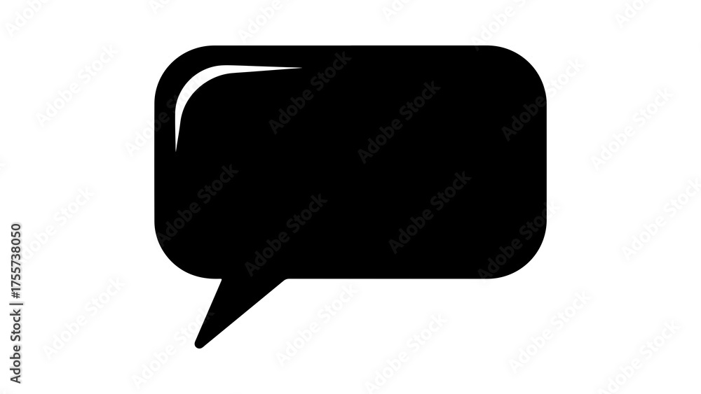 Naklejka premium Black speech bubble with transparent background