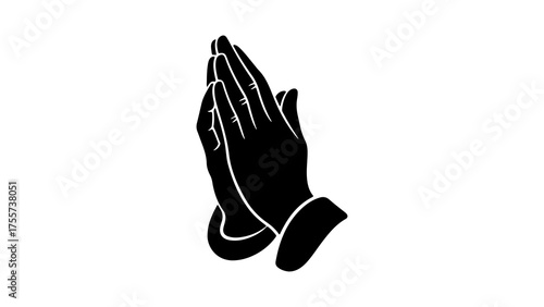 Praying hands with transparent background