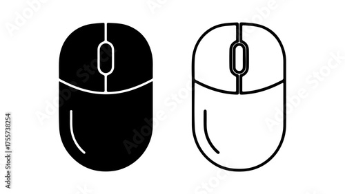 Computer mouse icon with transparent background