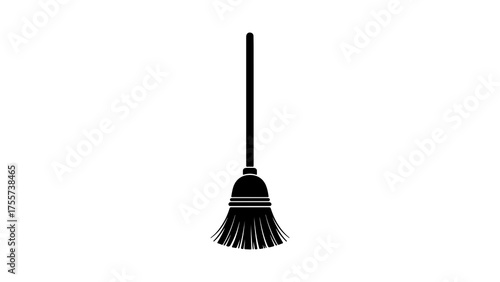 Broom with transparent background