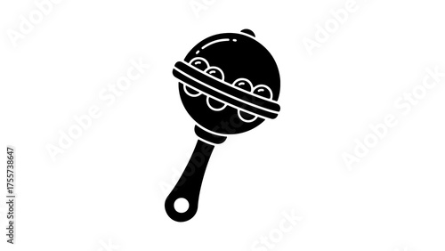 Baby rattle with transparent background