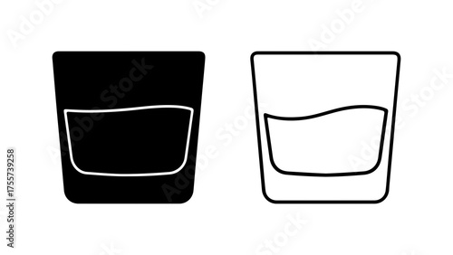 Glass of drink with transparent background