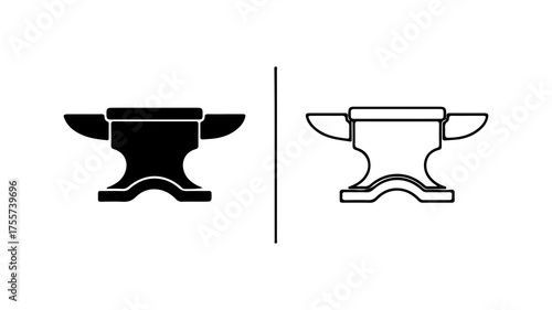 Anvil icons set with transparent background
