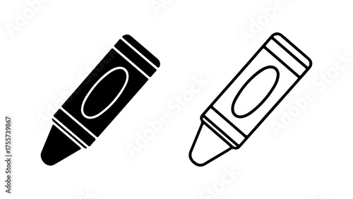 Crayon icons with transparent background