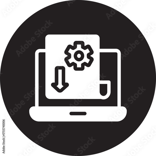 data gathering glyph icon