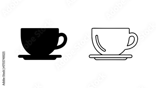 Coffee cup icon with transparent background