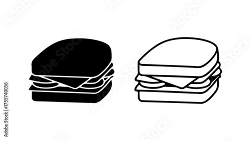 Sandwich icons with transparent background