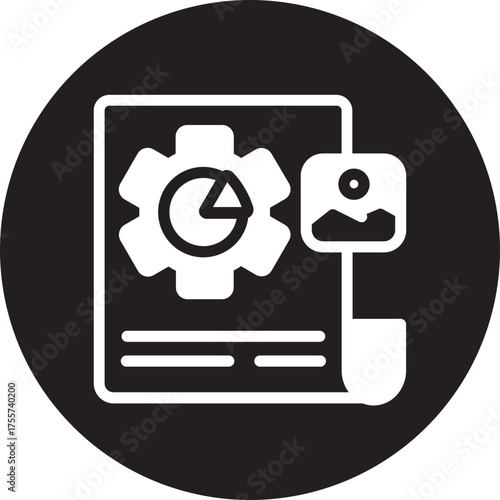 analytics glyph icon