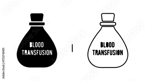Blood transfusion bags with transparent background