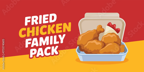 A styrofoam container holds pieces of fried chicken and what appears to be mashed potatoes with gravy
