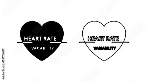 Heart rate variability concept with transparent background