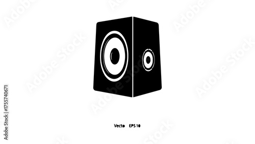 Black speaker with transparent background