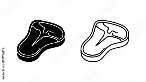 Steak cuts with transparent background