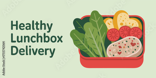 Healthy lunchbox delivery wlettuce tomatoes bread  pate