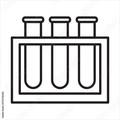 Test tube icon for scientific experiments in the laboratory