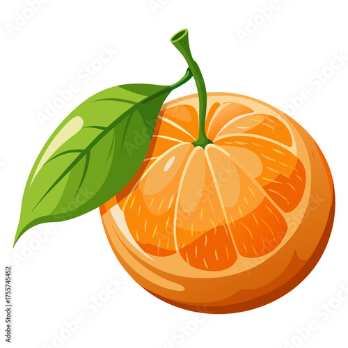 orange fruit isolated on white