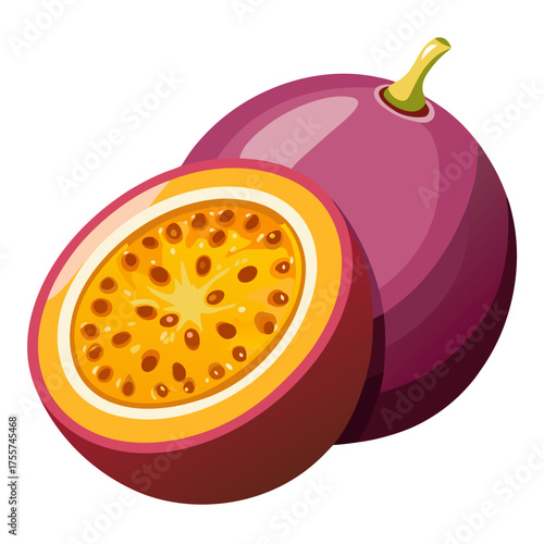 vector illustration of an apple with fruit