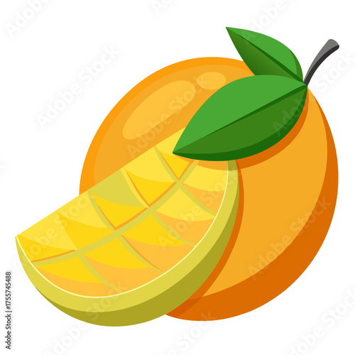 vector illustration of orange fruit