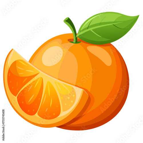 orange fruit isolated on white