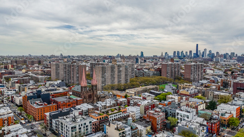 Wallpaper Mural Aerial landscape of Manhattan skyline from Williamsburg Bedstuy Brooklyn in New York City NY Torontodigital.ca