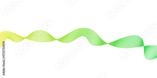 abstract green wave line background,wavy abstract green lines in wave shape, data flow concept,Green wave melody lines on white background,white background and green wave,