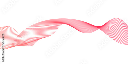 Abstract white background with red wave for design brochure, website,Transparent horizontal red wave on white,red wave lines on white background,abstract vector red wave lines on white background,