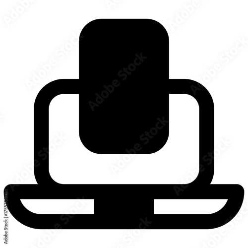 Responsive design. Outlined stroke vector icon with black-filled details.