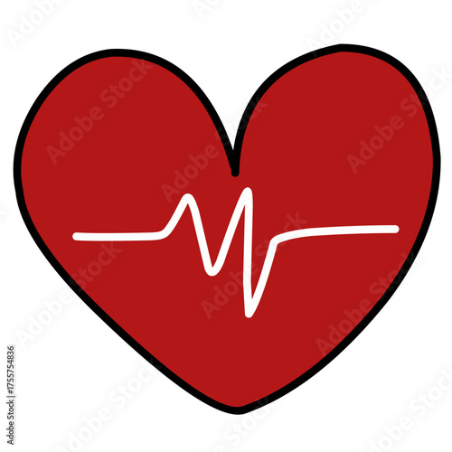 Heart Icons with Blood Pressure Values