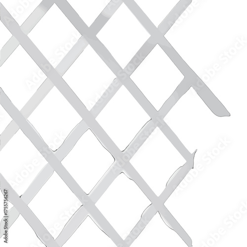 Abstract Monochrome Grid Pattern on White Background Simple Geometric Design with Intersecting Lines Forming Diamond Shapes Soft Lighting and Minimalist Aesthetic