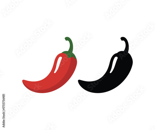 Vector vibrant red chili pepper
