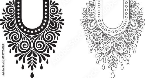 neck design vector art
