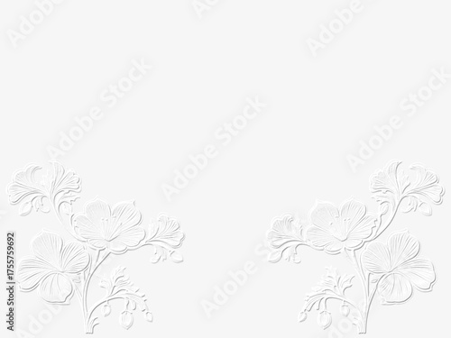 embossed image of flowers 