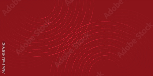 Collection of red concentric circles. Collection of radial sound wave or sonar rings. Pack of radar icon symbols, targets, dashed lines, halftones.vector illustration.modern.