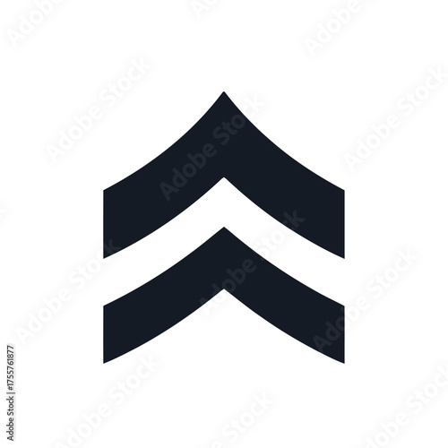 Military rank insignia for sergeant, chevron