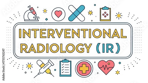 Interventional Radiology Medical Icon Illustration Vector Design