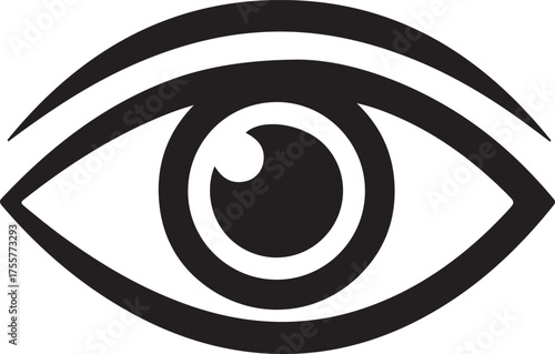 eye silhouette on white background