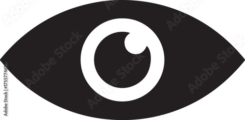 eye silhouette on white background
