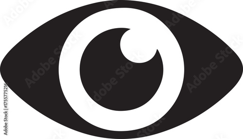 eye silhouette on white background