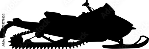 Snowmobile Silhouette Vector Illustration