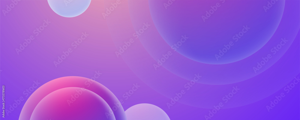 Fototapeta premium Soft Purple and Pink Abstract Bubble Gradient Background