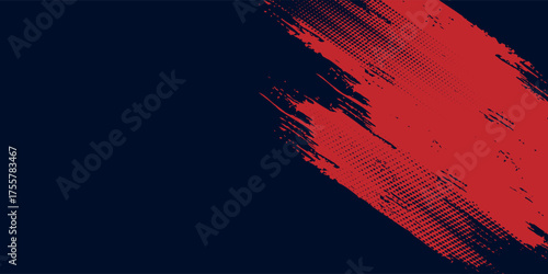 Top Blue and red abstract grunge background with halftone style modern arts sport background texture