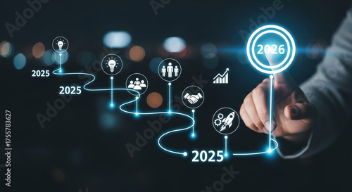 Visualize your business roadmap to 2026 with strategic planning, innovation, and team collaboration for ultimate success.