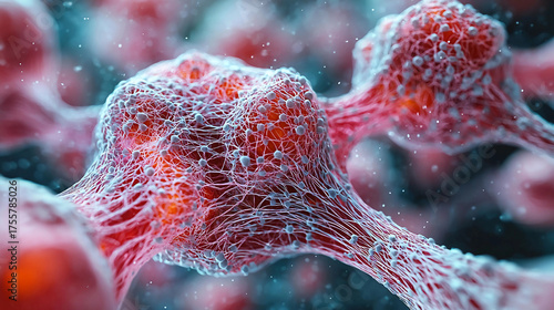 Detailed view of organic connective tissue cells Generative AI